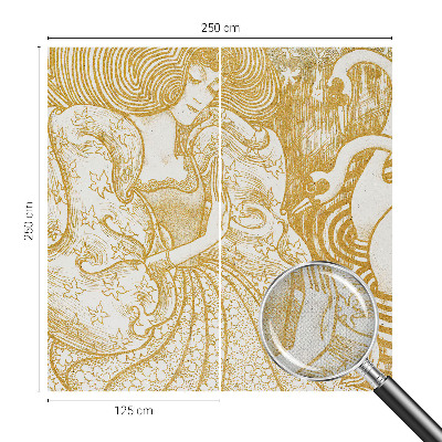 Mural de pared con estampado hermoso Elegancia femenina