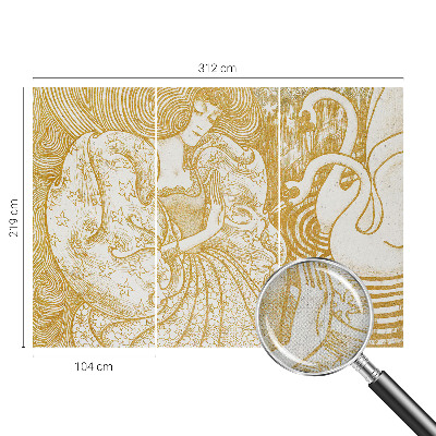 Mural de pared con estampado hermoso Elegancia femenina