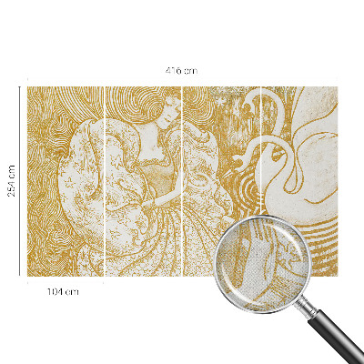 Mural de pared con estampado hermoso Elegancia femenina