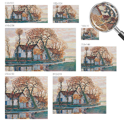 Mural de pared con estampado hermoso Paisaje idílico