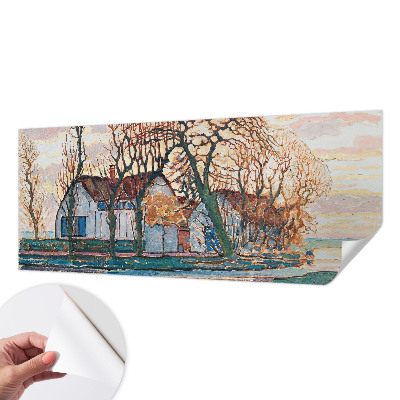 Mural de pared con estampado hermoso con un paisaje idílico