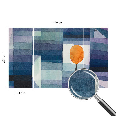Fotomural decorativo para cabecero de cama con un diseño de árbol abstracto