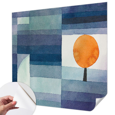 Fotomural decorativo para cabecero de cama con un diseño de árbol abstracto