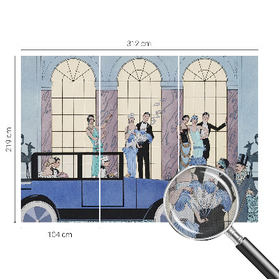 Papel mural con patrón decorativo Art déco