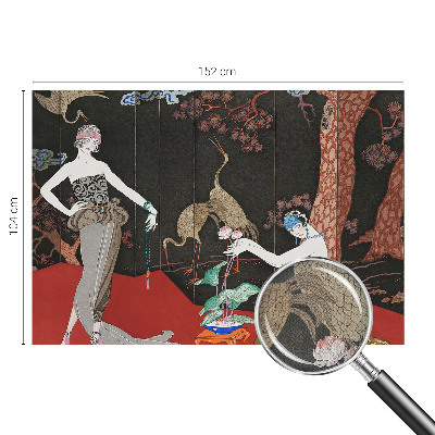 Papel mural texturado decorativo con una escena elegante