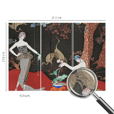 Papel mural texturado decorativo Escena elegante