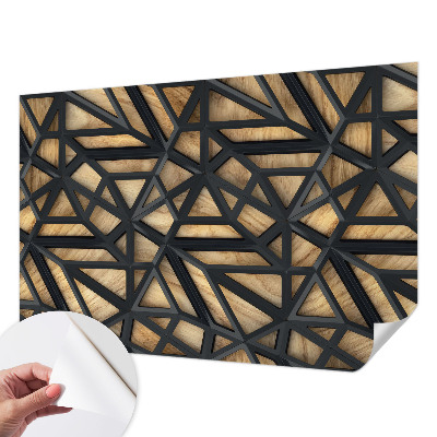 Mural de pared con estampado hermoso con un motivo de conexión geométrica