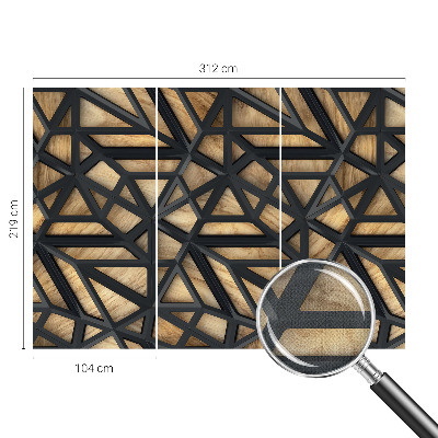 Mural de pared con estampado hermoso Conexión geométrica