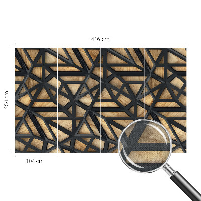 Mural de pared con estampado hermoso con un motivo de conexión geométrica