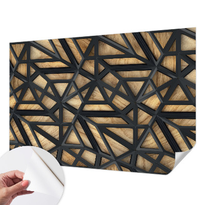 Mural de pared con estampado hermoso con un motivo de conexión geométrica