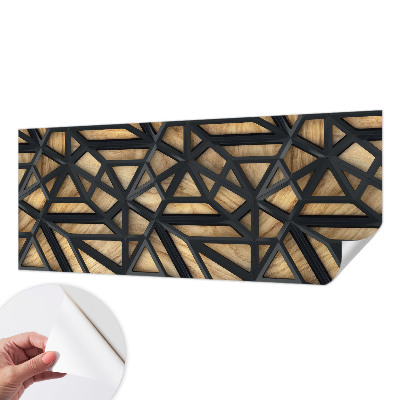 Mural de pared con estampado hermoso con un motivo de conexión geométrica