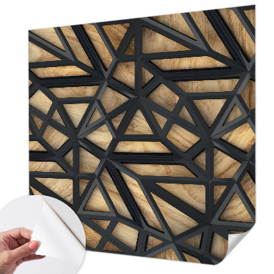 Mural de pared con estampado hermoso con un motivo de conexión geométrica