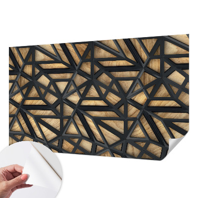 Mural de pared con estampado hermoso con un motivo de conexión geométrica