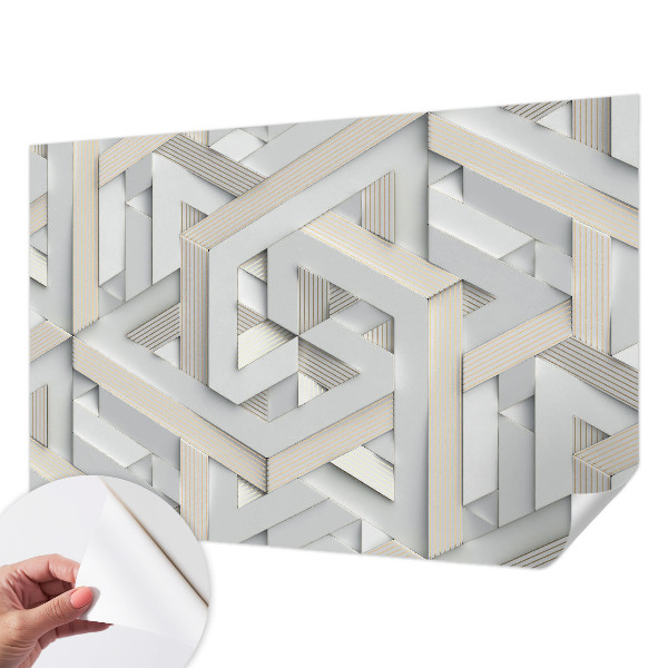 Fotomural decorativo para cabecero de cama Formas ilusorias