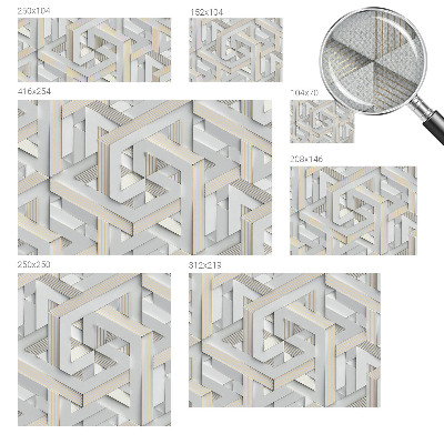 Fotomural decorativo para cabecero de cama Formas ilusorias