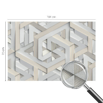 Fotomural decorativo para cabecero de cama Formas ilusorias