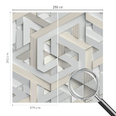 Fotomural decorativo para cabecero de cama Formas ilusorias