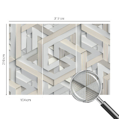 Fotomural decorativo para cabecero de cama Formas ilusorias