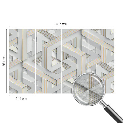 Fotomural decorativo para cabecero de cama Formas ilusorias