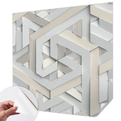 Fotomural decorativo para cabecero de cama Formas ilusorias