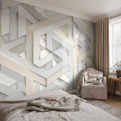 Fotomural decorativo para cabecero de cama Formas ilusorias