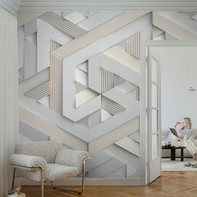 Fotomural decorativo para cabecero de cama Formas ilusorias