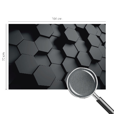 Papel mural texturado decorativo con diseño de hexágonos 3D