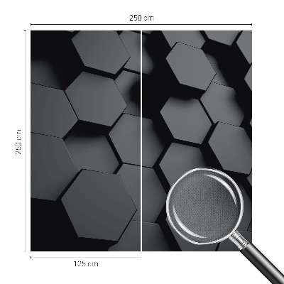 Papel mural texturado decorativo hexágonos 3D