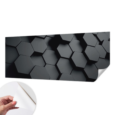 Papel mural texturado decorativo con diseño de hexágonos 3D