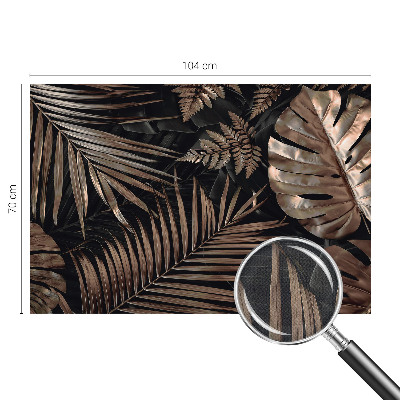 Papel mural con patrón decorativo Hojas exóticas