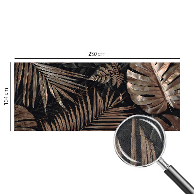 Papel mural con patrón decorativo Hojas exóticas