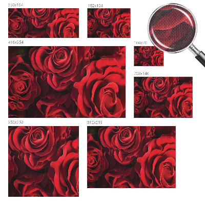 Papel mural texturado decorativo rosas rojas