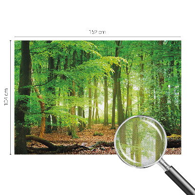 Fotomural decorativo para cabecero de cama con diseño de bosque verde