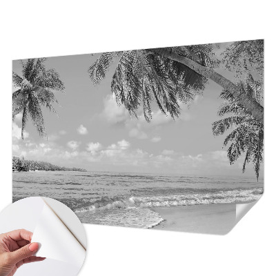 Papel mural con patrón decorativo con diseño de paraíso tropical