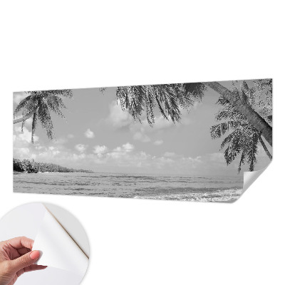 Papel mural con patrón decorativo con diseño de paraíso tropical