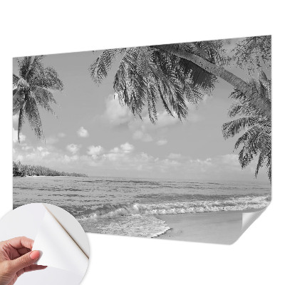 Papel mural con patrón decorativo con diseño de paraíso tropical