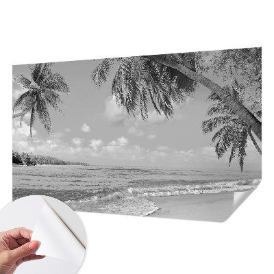 Papel mural con patrón decorativo con diseño de paraíso tropical