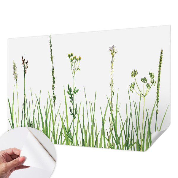 Mural de pared con estampado hermoso con motivo floral sutil