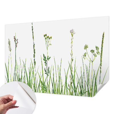 Mural de pared con estampado hermoso con motivo floral sutil