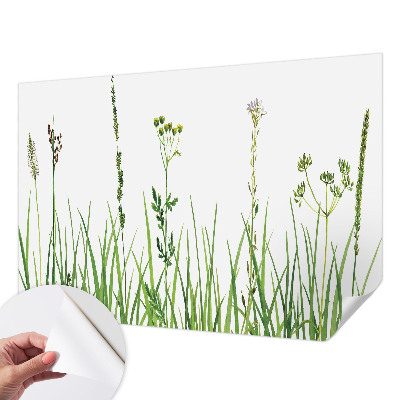 Mural de pared con estampado hermoso con motivo floral sutil