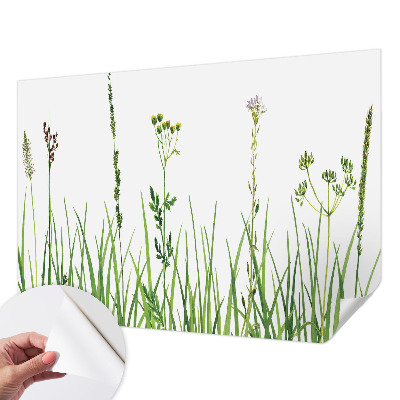 Mural de pared con estampado hermoso con motivo floral sutil