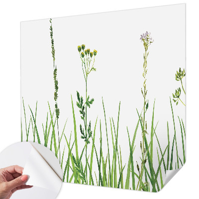 Mural de pared con estampado hermoso con motivo floral sutil