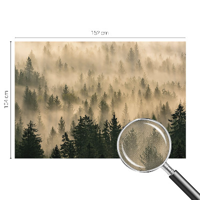 Mural de pared con estampado hermoso con motivo de niebla en un bosque