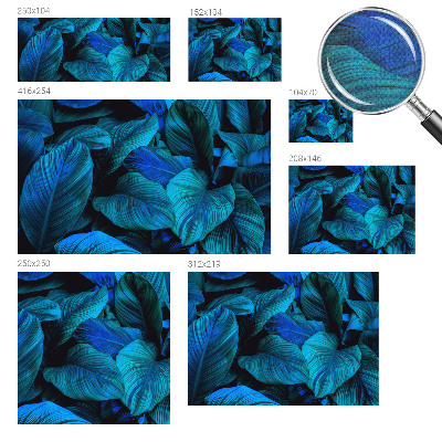 Papel mural texturado decorativo con hojas azules