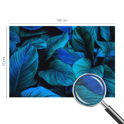 Papel mural texturado decorativo con hojas azules