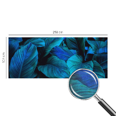 Papel mural texturado decorativo hojas azules