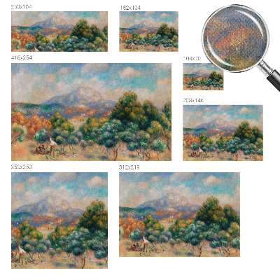 Papel mural texturado decorativo con motivo de paisaje de montaña