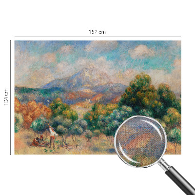 Papel mural texturado decorativo con motivo de paisaje de montaña