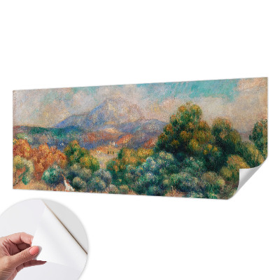 Papel mural texturado decorativo con motivo de paisaje de montaña
