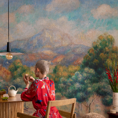 Papel mural texturado decorativo paisaje de montaña